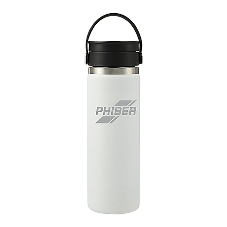 PhiBer Hydro Flask (20oz) White