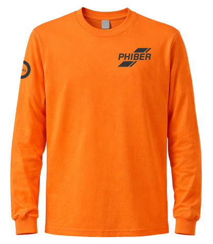 XS - PhiBer Adult Unbound Orange Long Sleeve Shirt - XS - Heavy Cotton