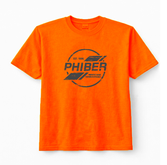 PhiBer Youth Orange T-Shirt - XL - Heavy Cotton Blend