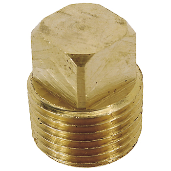 BRASS SQUARE HEAD PIPE PLUG 1/8"