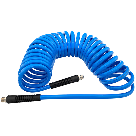 3/8-inch X 25' Recoil Air Hose | G1710-038MM25 | Greenline Hose & Fittings | Category-Hose, Connector Type-Male NPT, Material-Polyurethane