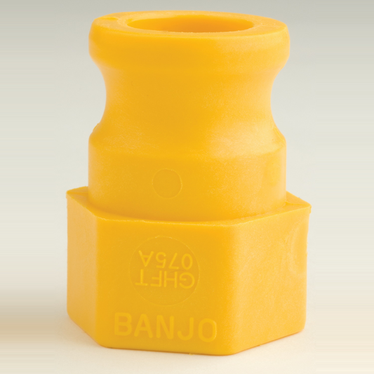 3/4-inch Adapter X 3/4-inch Garden Hose Female Thread | GHFT075A | Banjo Corporation | Category-Adapter, Connector Type-Female GHT, Connector Type-Male QDC