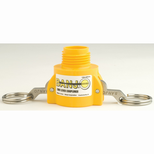 3/4-inch Coupler X 3/4-inch Garden Hose Male Thread | GHMT075B | Banjo Corporation | Category-Adapter, Connector Type-Female QDC, Connector Type-Male GHT