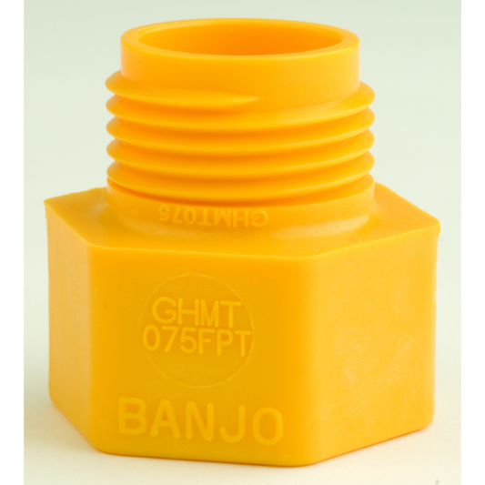 3/4-inch Female NPT X 3/4-inch Garden Hose Male Thread | GHMT075FPT | Banjo Corporation | Category-Adapter, Connector Type-Female NPT, Connector Type-Male GHT