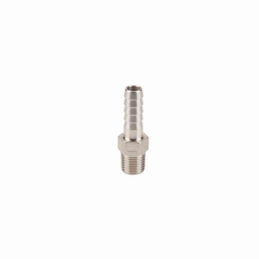 SS Adapter 1/4-inch MNPT X 3/8-inch HB | HB025-038SS | Banjo Corporation | Category-Adapter, Connector Type-HB, Connector Type-Male NPT