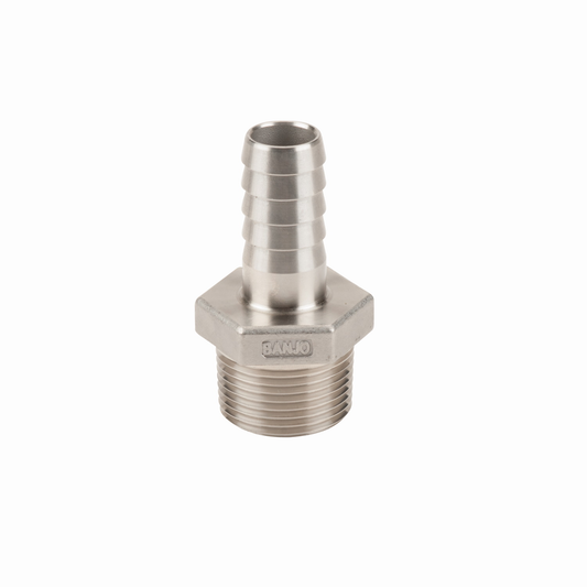 SS Adapter 1-inch MNPT X 3/4-inch HB | HB100-075SS | Banjo Corporation | Category-Adapter, Connector Type-HB, Connector Type-Male NPT