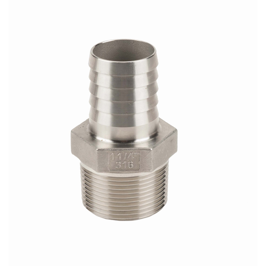 SS Adapter 1 1/4" MNPT X 1 1/4" HB