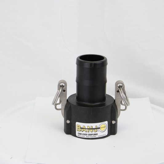 2-inch Female Coupling X 2-inch Hose Barb Lock Arm | L200C | Banjo Corporation | Category-Adapter, Connector Type-Female QDC, Connector Type-HB