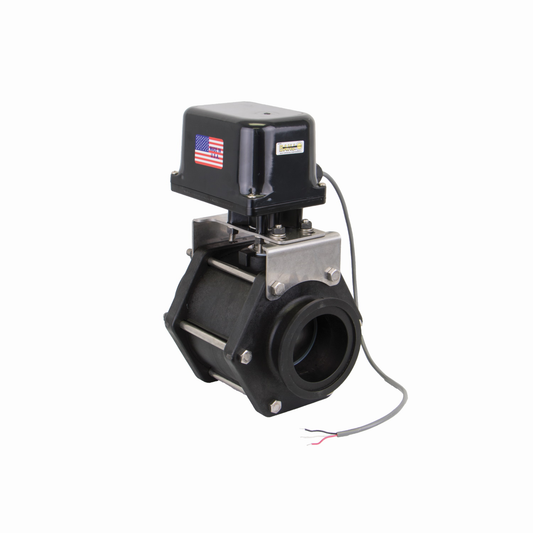 3-inch FP Manifold On/Off EV | MEV300CF | Banjo Corporation | Category-Valve, Connector Type-Manifold Flange, Material-Polypropylene