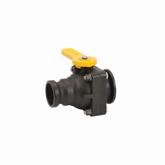 2-inch FP Flange X Male Adapter Stubby Valve Short Handle | MVSF220FPSH | Banjo Corporation | Category-Valve, Connector Type-Full Port, Connector Type-Male QDC