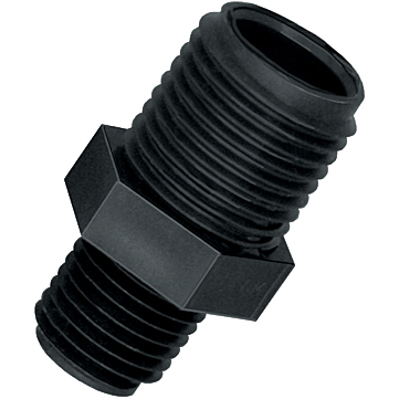 PP Adapter 11/16-inch MUN X 1/4-inch MNPT | NB164P | TerreMax | Category-Adapter, Connector Type-Male NPT, Connector Type-Male UN