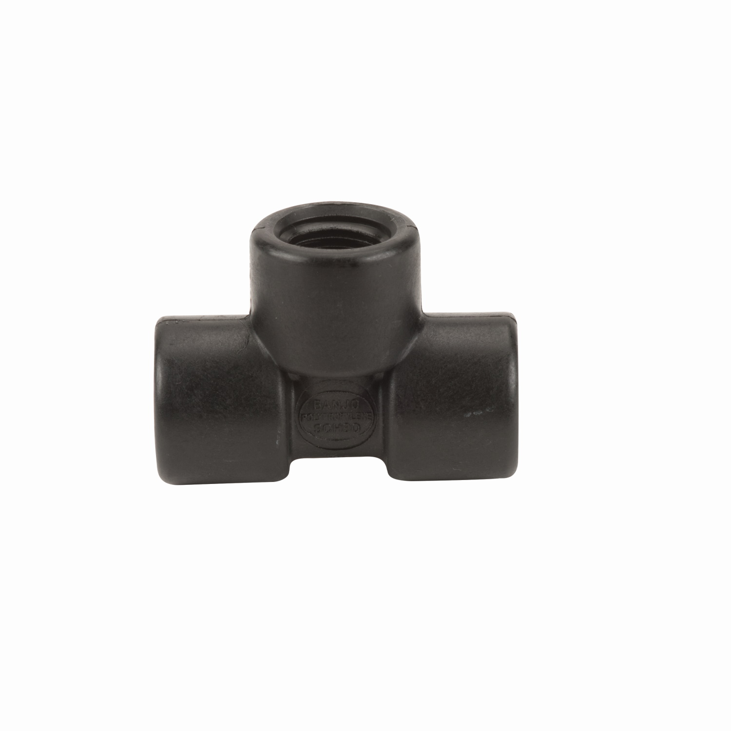 PP Tee 1/2-inch FNPT X 1/2-inch FNPT | TEE050 | Banjo Corporation | Category-Tee, Connector Type-Female NPT, Material-Polypropylene