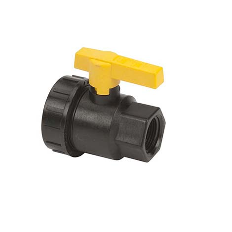 3/4-inch X 3/4-inch Poly Union Valve FKM | UV075FPV | Banjo Corporation | Category-Valve, Connector Type-Female NPT, Material-Polypropylene