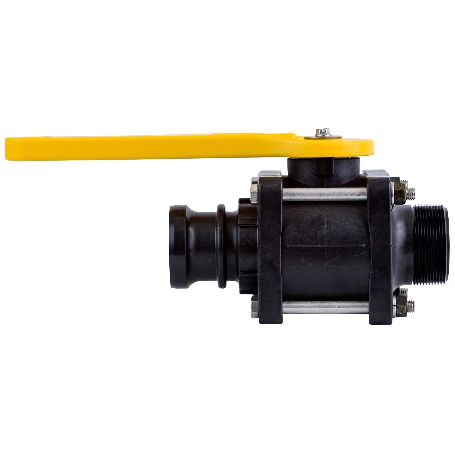 PP Valve Full Port 2-inch MNPT X 2-inch 2 MQDC | VFMT204FPY | TerreMax | Category-Valve, Connector Type-Male NPT, Connector Type-Male QDC