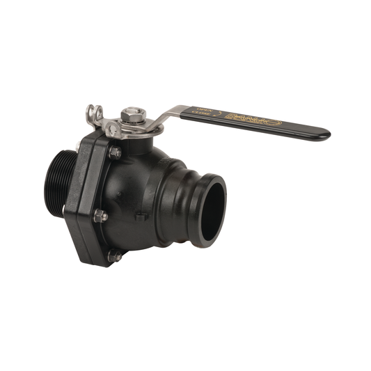 3-inch FP Male Adapter X 3-inch Male NPT Valve w/ SS Ball, Stem, Handle | VSFMT300HSFP | Banjo Corporation | Category-Valve, Connector Type-Male NPT, Connector Type-Male QDC