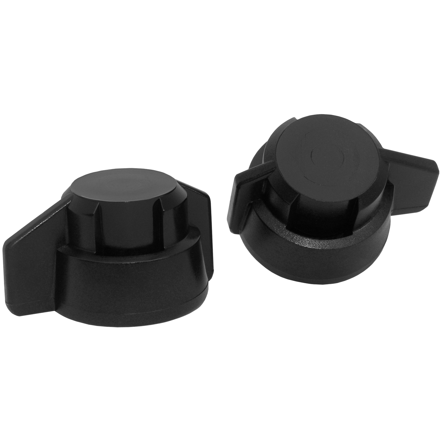 Winged Quick Shutoff Cap and Gasket Black